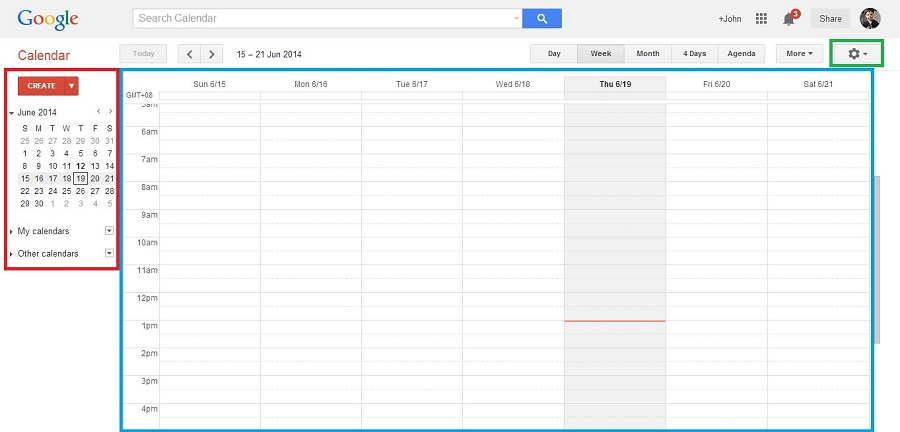 Google Calendar Navigation